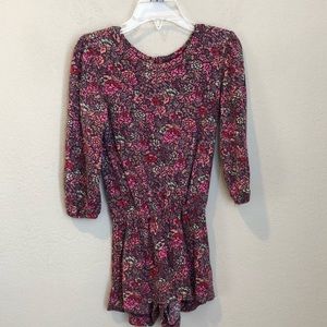 Girl’s‎ Peek Knit Floral Romper